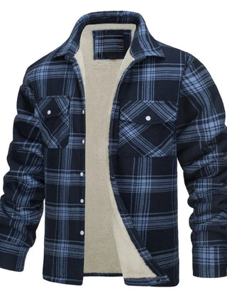 Prudence Navy Blue Check flannel jacket