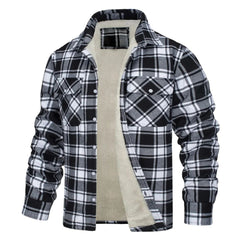 Prudence Black White Check flannel jacket