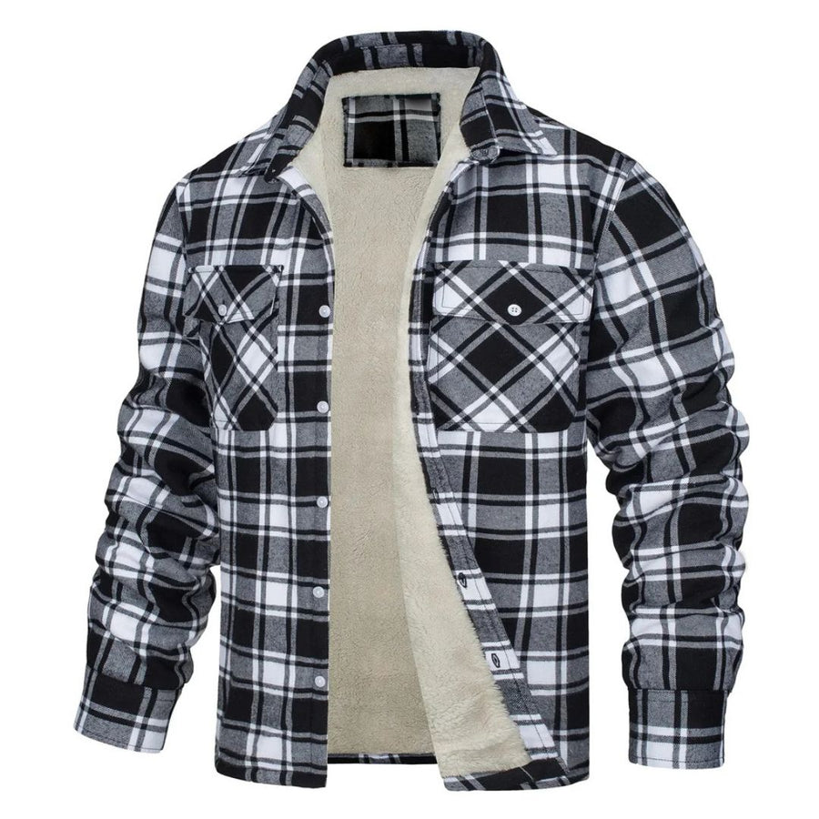 Prudence Black White Check flannel jacket