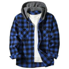 Gwendolyn Royal Blue Check flannel jacket