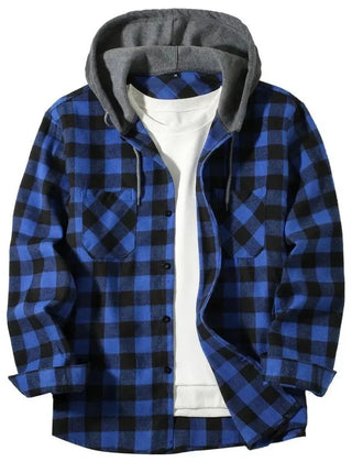 Gwendolyn Royal Blue Check flannel jacket