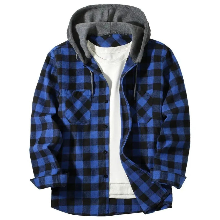 Gwendolyn Royal Blue Check flannel jacket