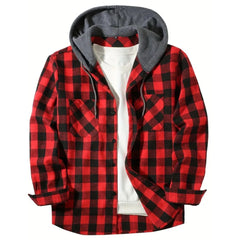 Gwendolyn Red Black Check flannel jacket