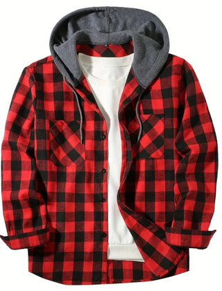 Gwendolyn Red Black Check flannel jacket