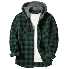 Gwendolyn Green Black Check flannel jacket