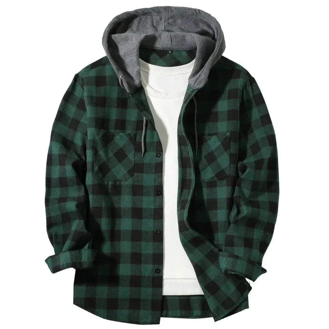 Gwendolyn Green Black Check flannel jacket