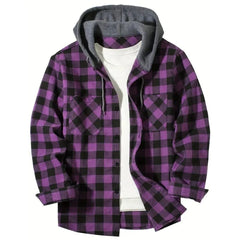 Gwendolyn Purple Black Check flannel jacket