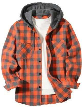 Gwendolyn Orange Black Check flannel jacket
