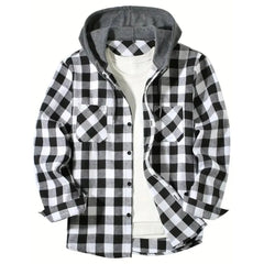 Gwendolyn Black White Check flannel jacket