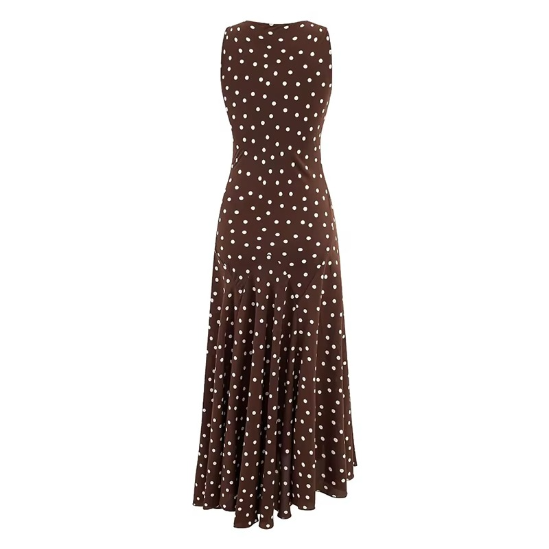 Vivian | Polo Dress Chocolate Polka Dot