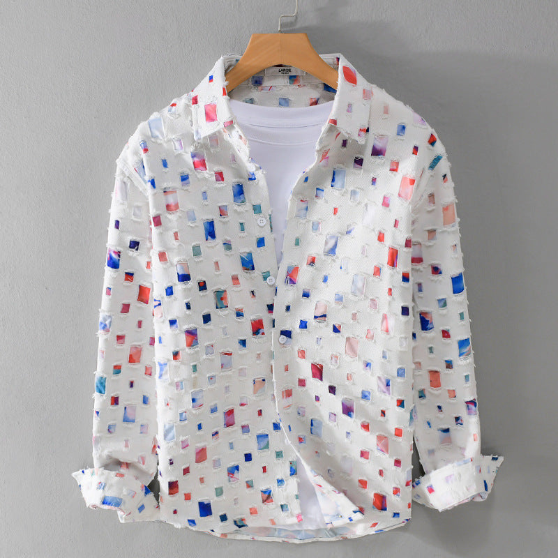 Tamsin | Frayed Mosaic Blouse