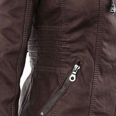 Callista Hooded Moto Jacket