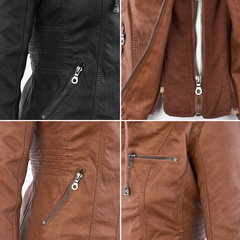 Callista Hooded Moto Jacket