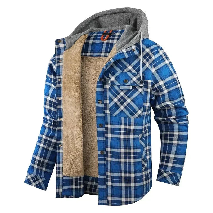 Rowena Royal Blue Plaid flannel jacket