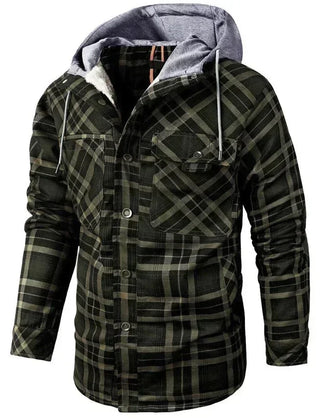 Rowena Olive Green Plaid flannel jacket