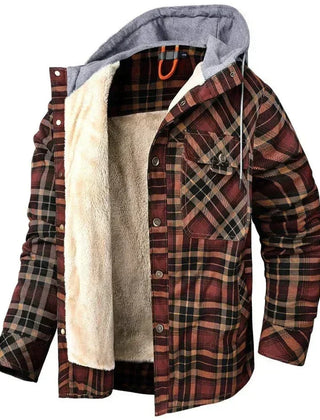Rowena Rust Red Plaid flannel jacket