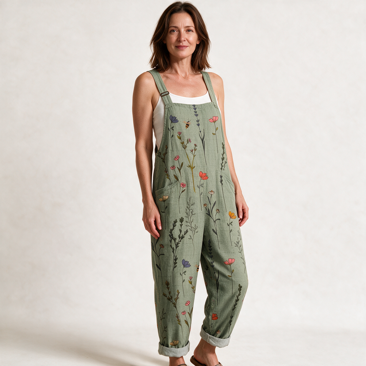 Comfortable Printed Dungarees
