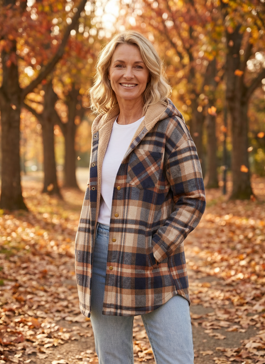 Ceylan | Cozy Hooded Flannel Jacket