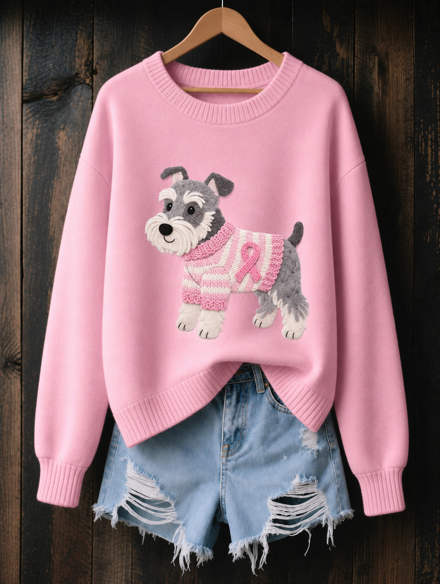 Sally Schnauzer Print Jumper in Pink