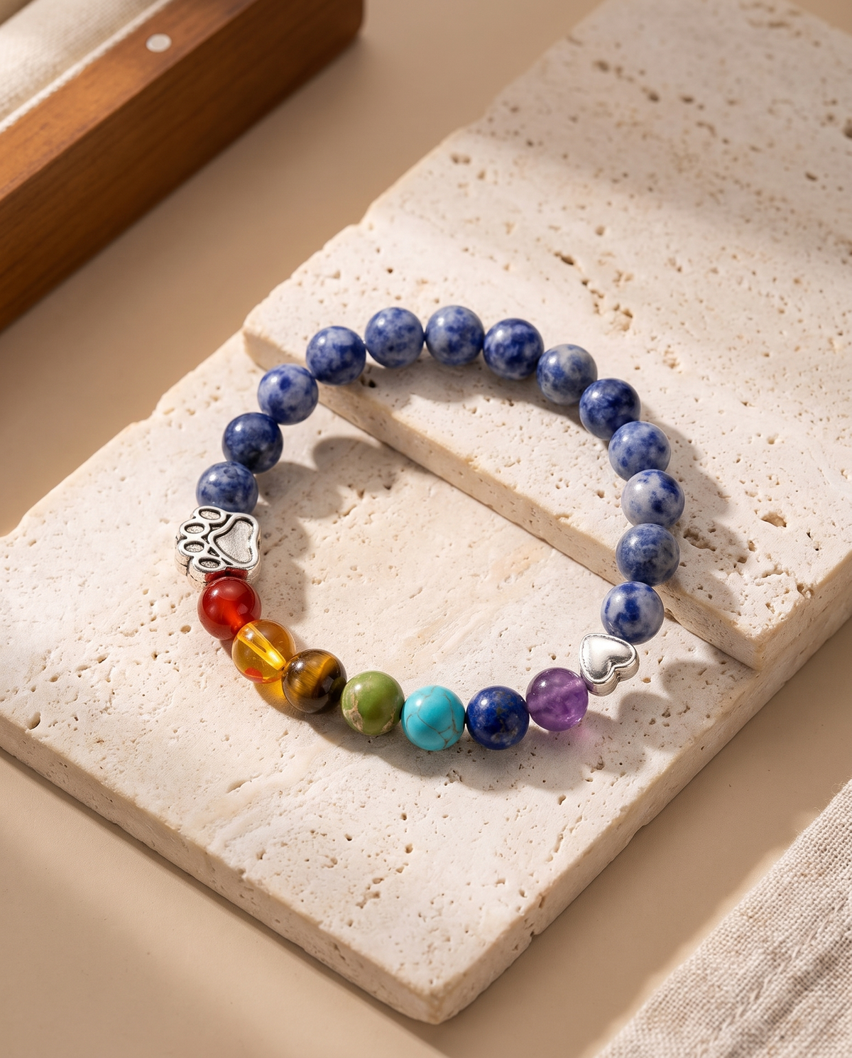Women’s 7 Chakra Pet Memorial Bracelet - Eleanor