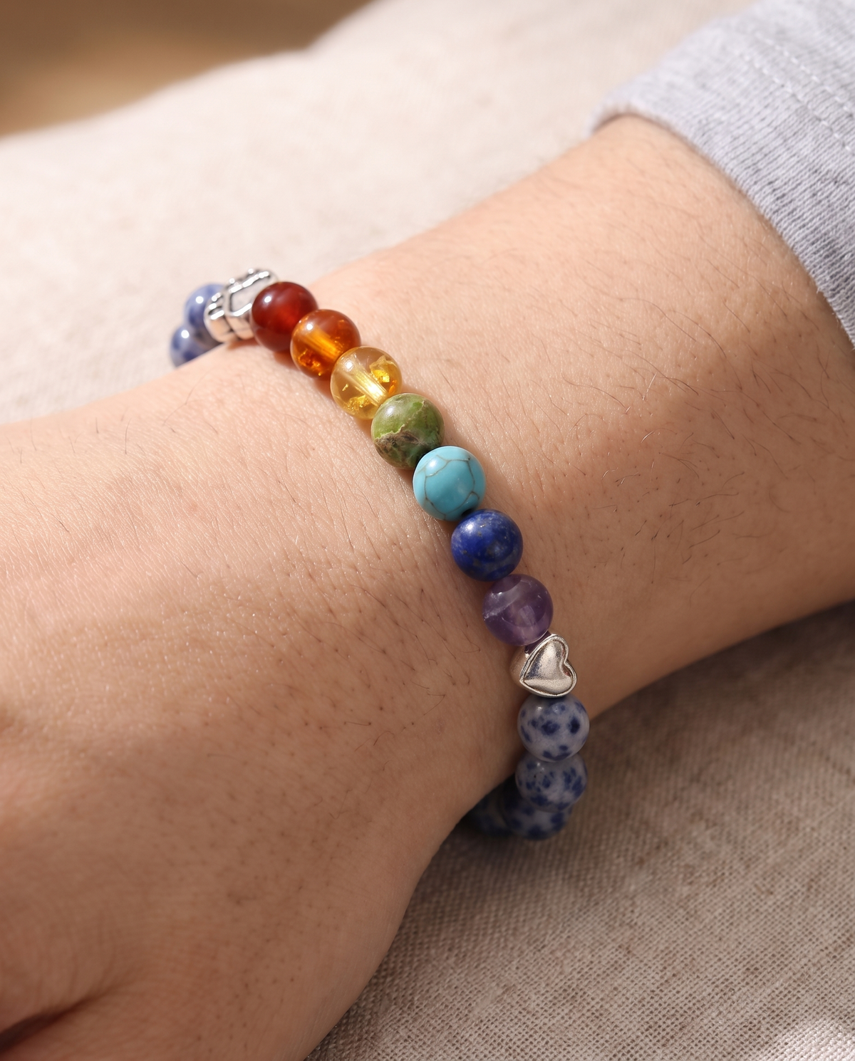 Women’s 7 Chakra Pet Memorial Bracelet - Eleanor