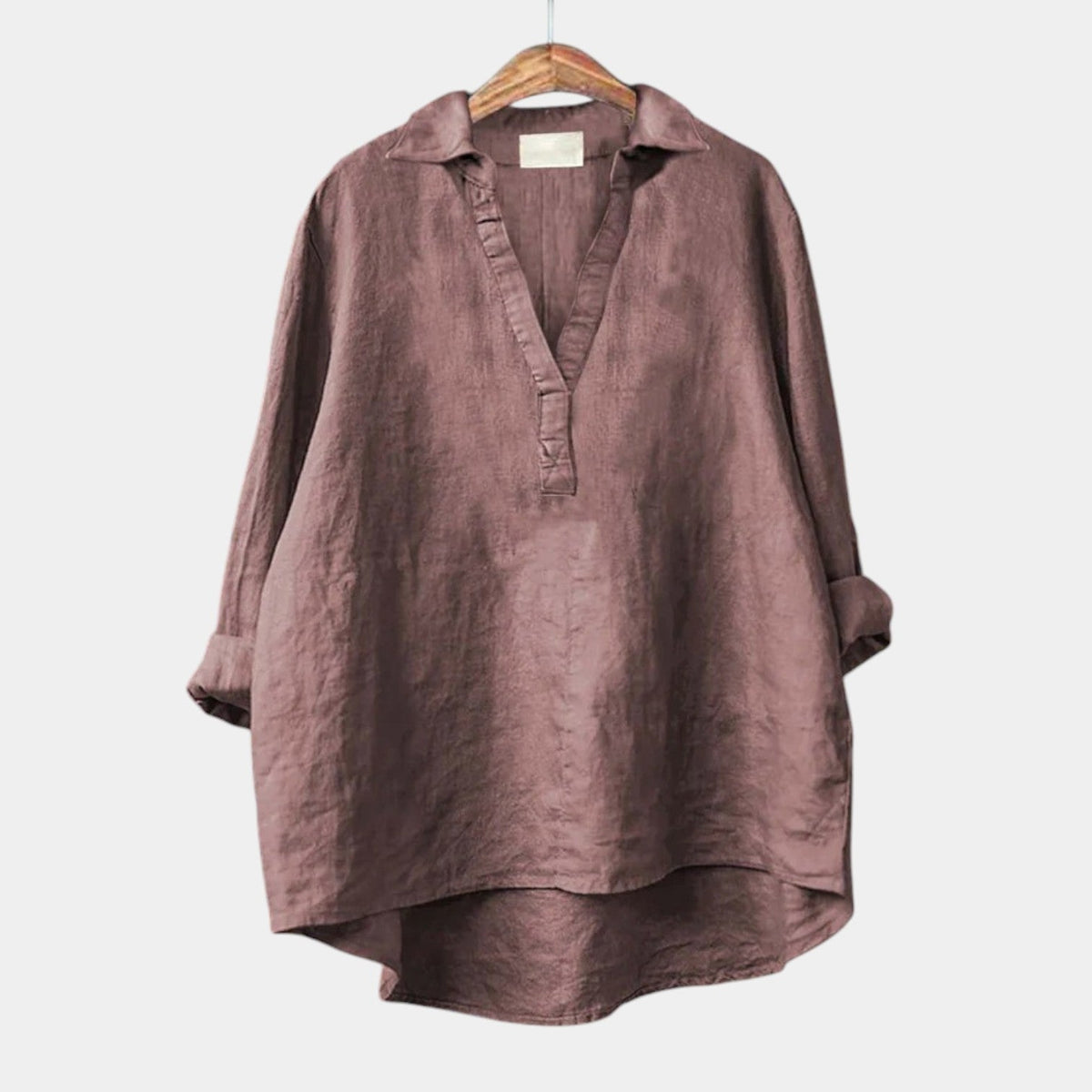 Venus | Oatmeal V-Neck Blouse