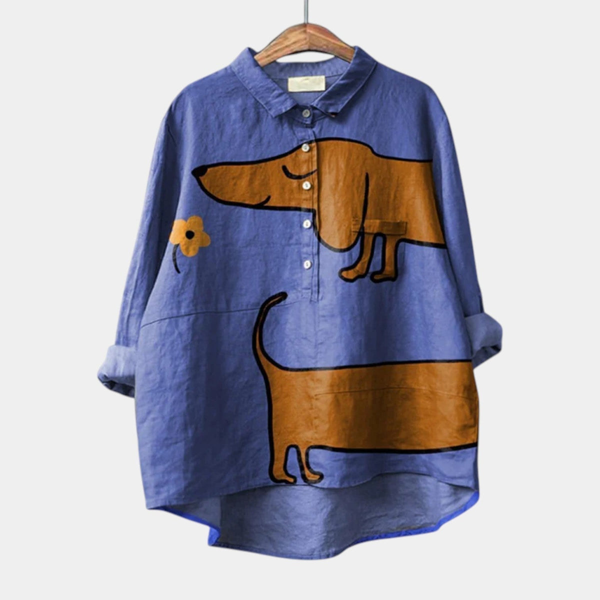 Athenea | Dachshund Print Blouse