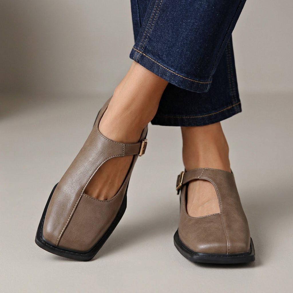 Elspeth | Timeless T-Strap Flats