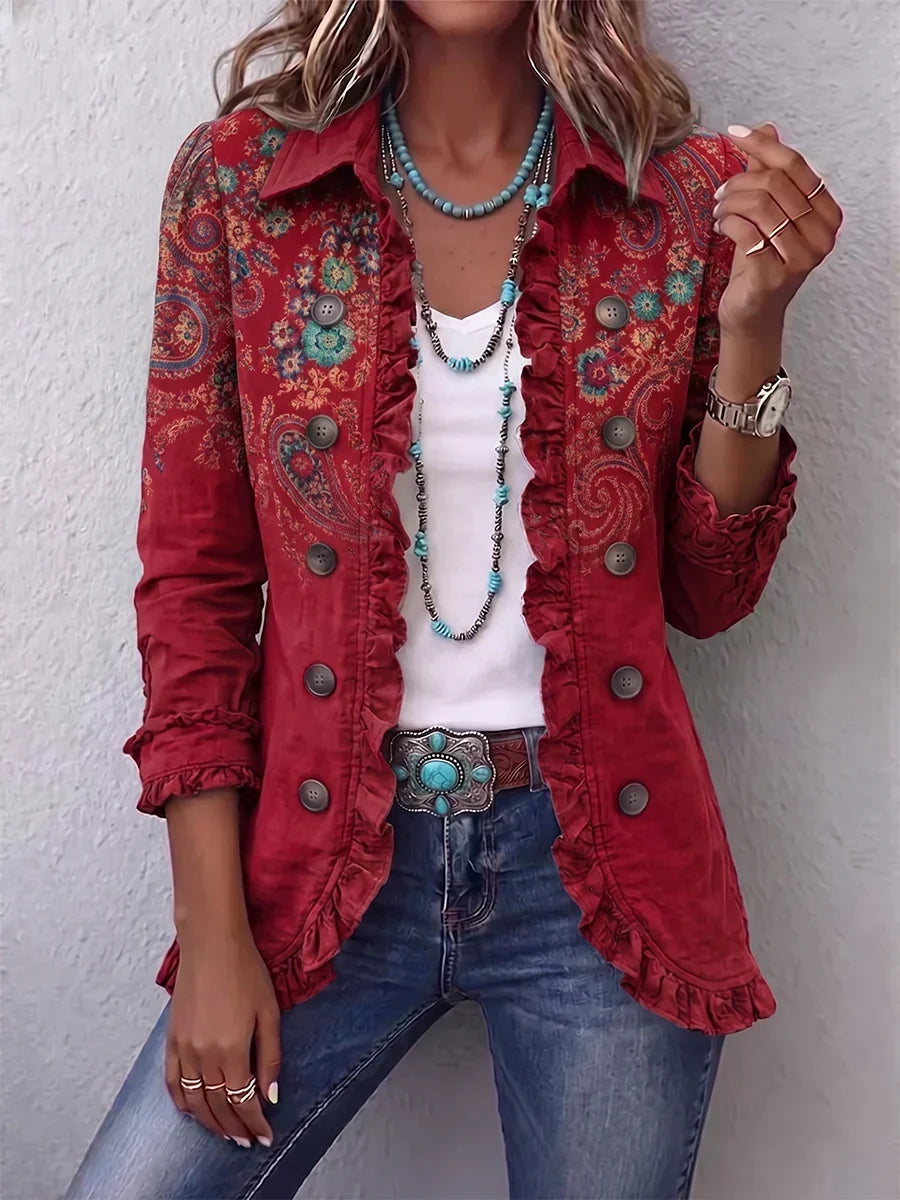 Immaculate | Cashmere Jacket with Ruffles
