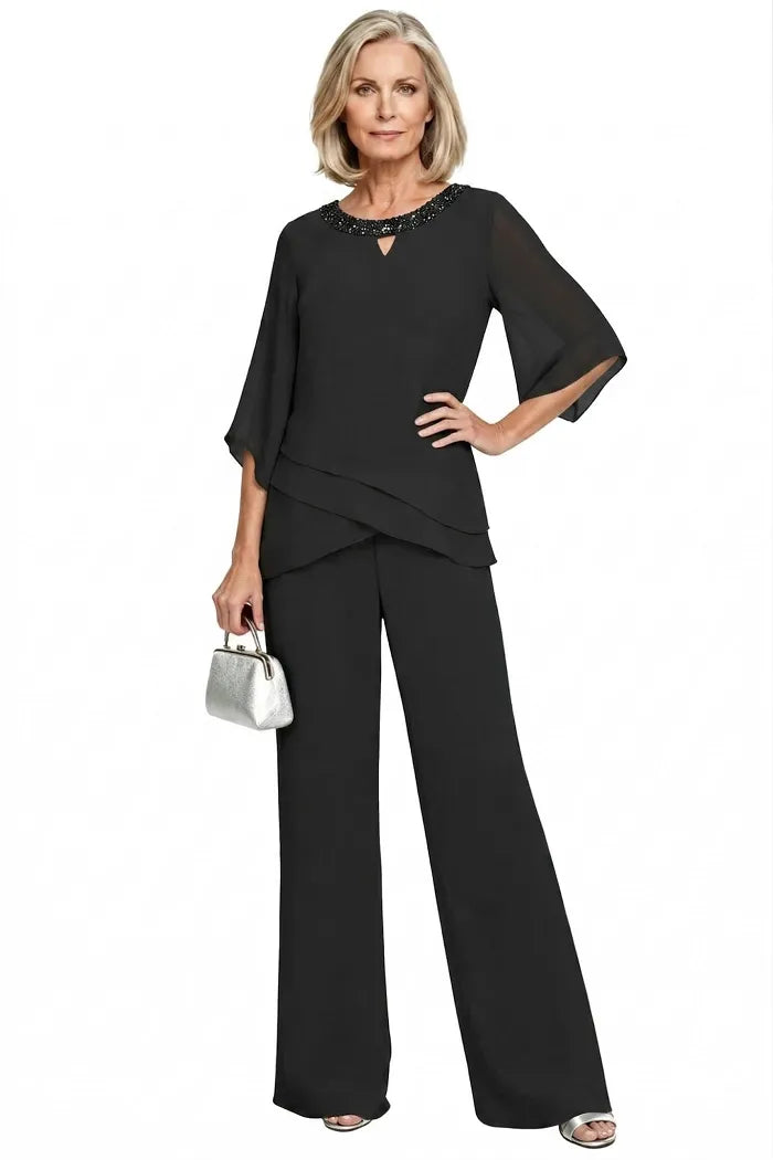 Sophisticated Loose-Fit Formal Trouser Set