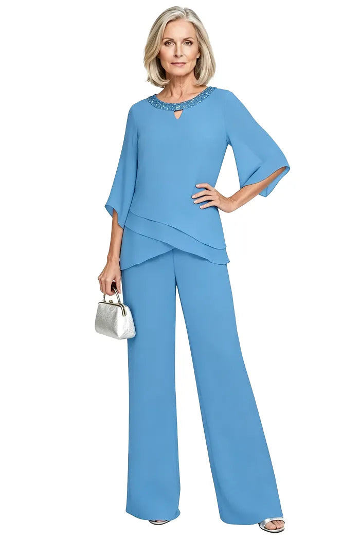 Sophisticated Loose-Fit Formal Trouser Set