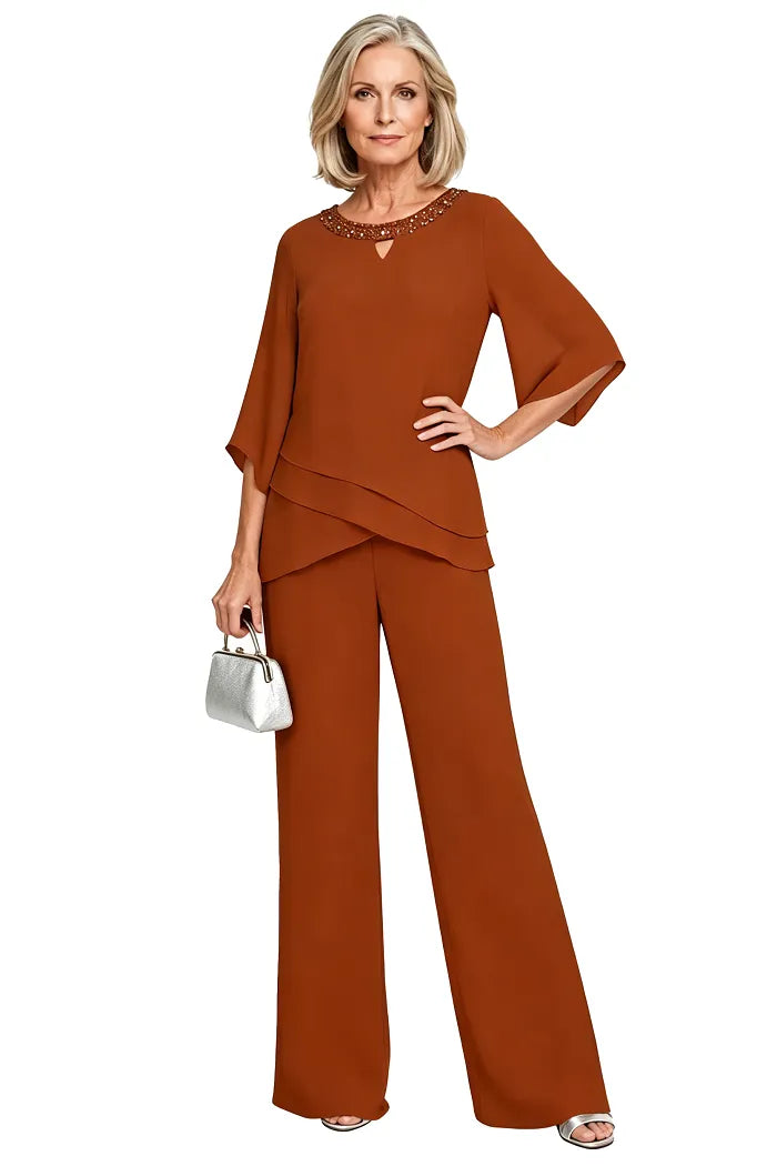 Sophisticated Loose-Fit Formal Trouser Set