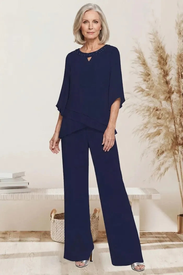 Sophisticated Loose-Fit Formal Trouser Set