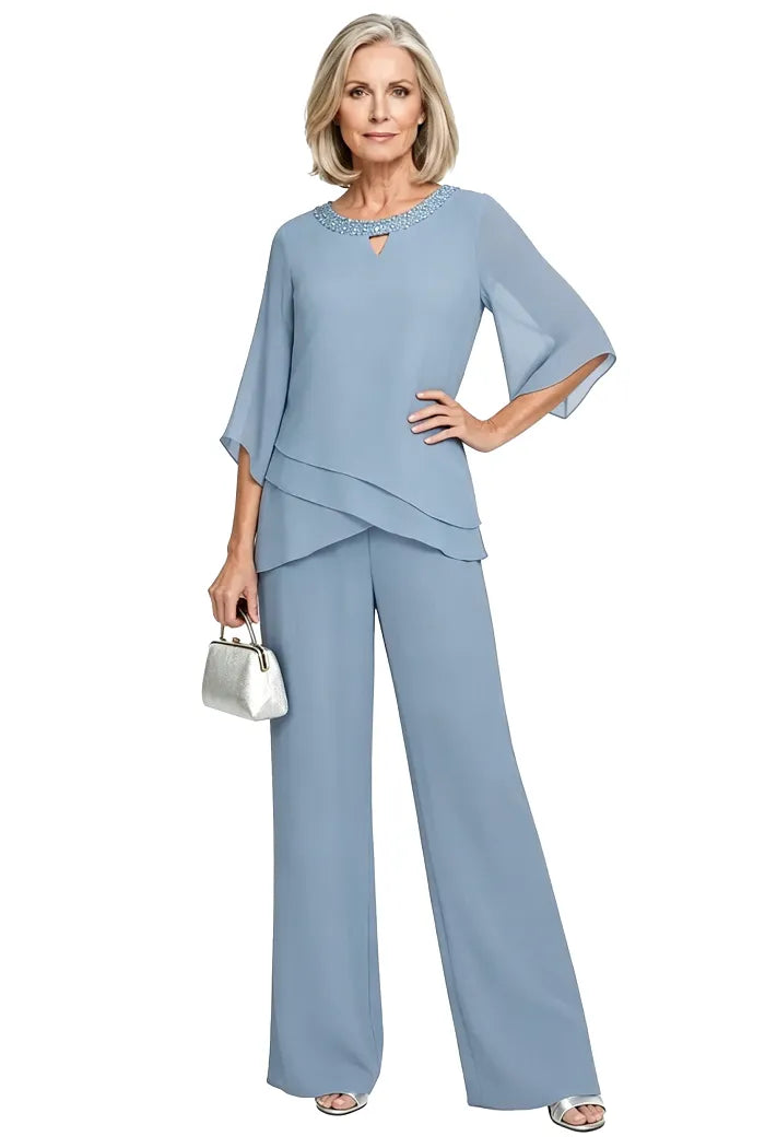 Sophisticated Loose-Fit Formal Trouser Set