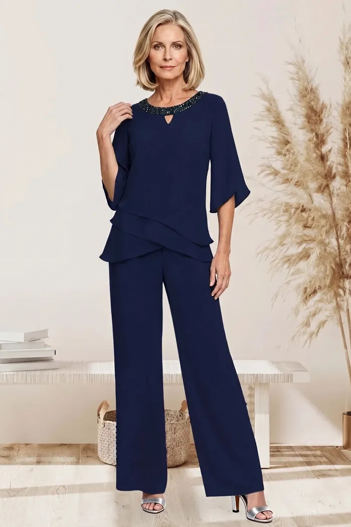 Sophisticated Loose-Fit Formal Trouser Set