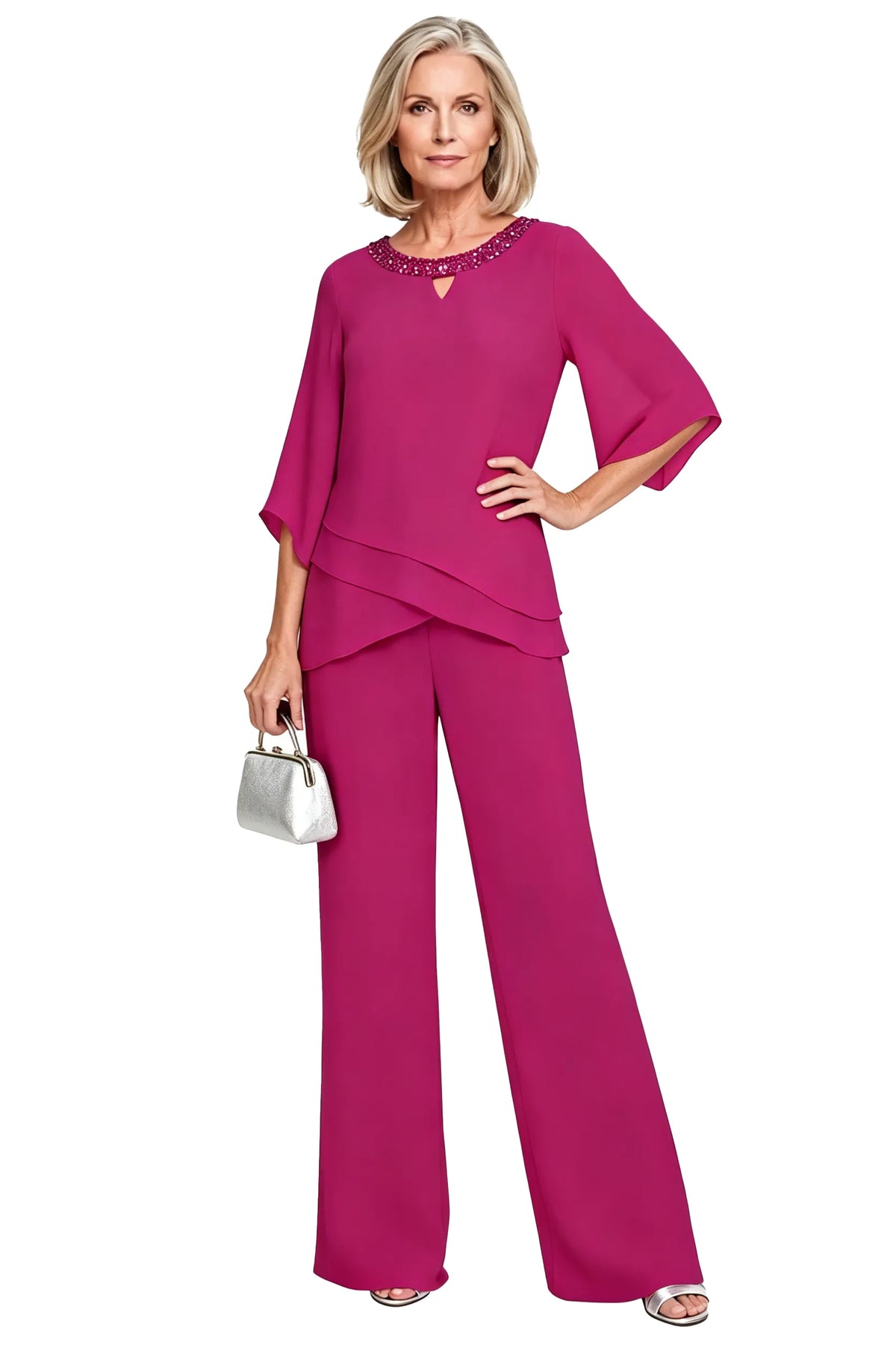 Sophisticated Loose-Fit Formal Trouser Set