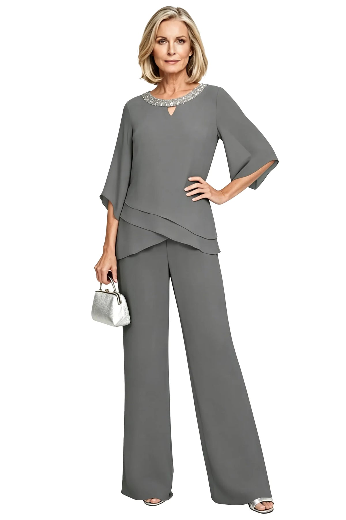 Sophisticated Loose-Fit Formal Trouser Set