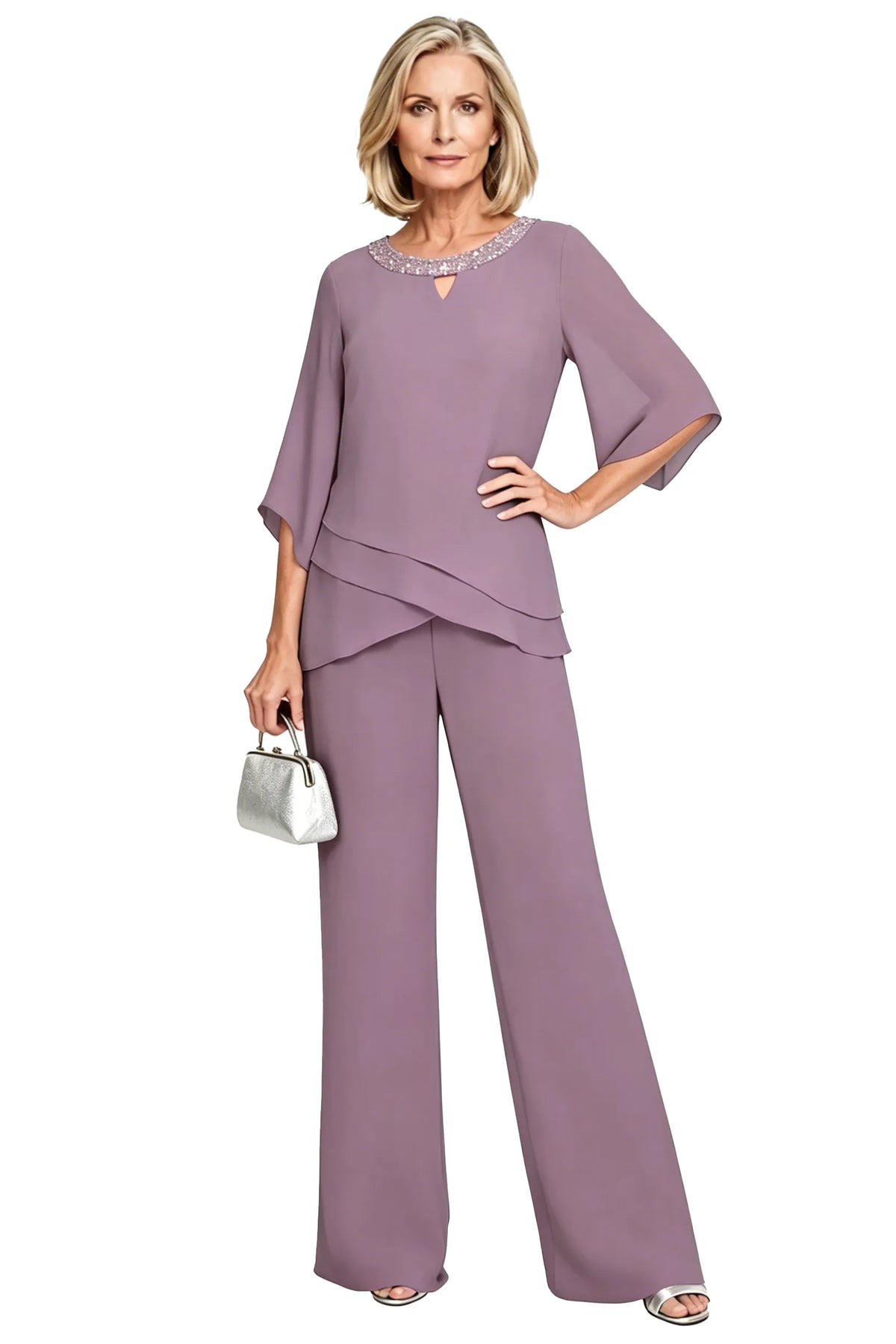 Sophisticated Loose-Fit Formal Trouser Set