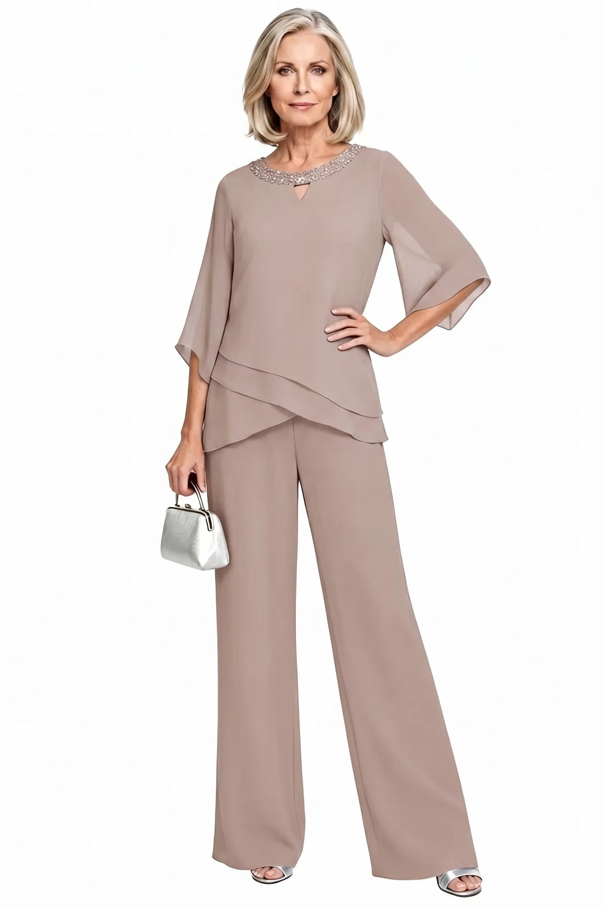 Sophisticated Loose-Fit Formal Trouser Set