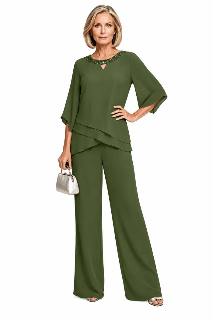 Sophisticated Loose-Fit Formal Trouser Set