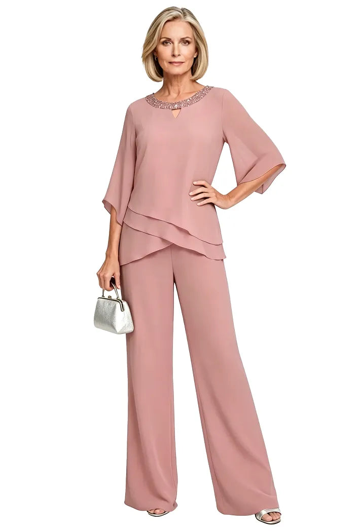 Sophisticated Loose-Fit Formal Trouser Set