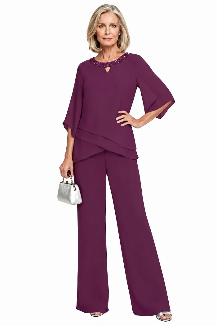 Sophisticated Loose-Fit Formal Trouser Set