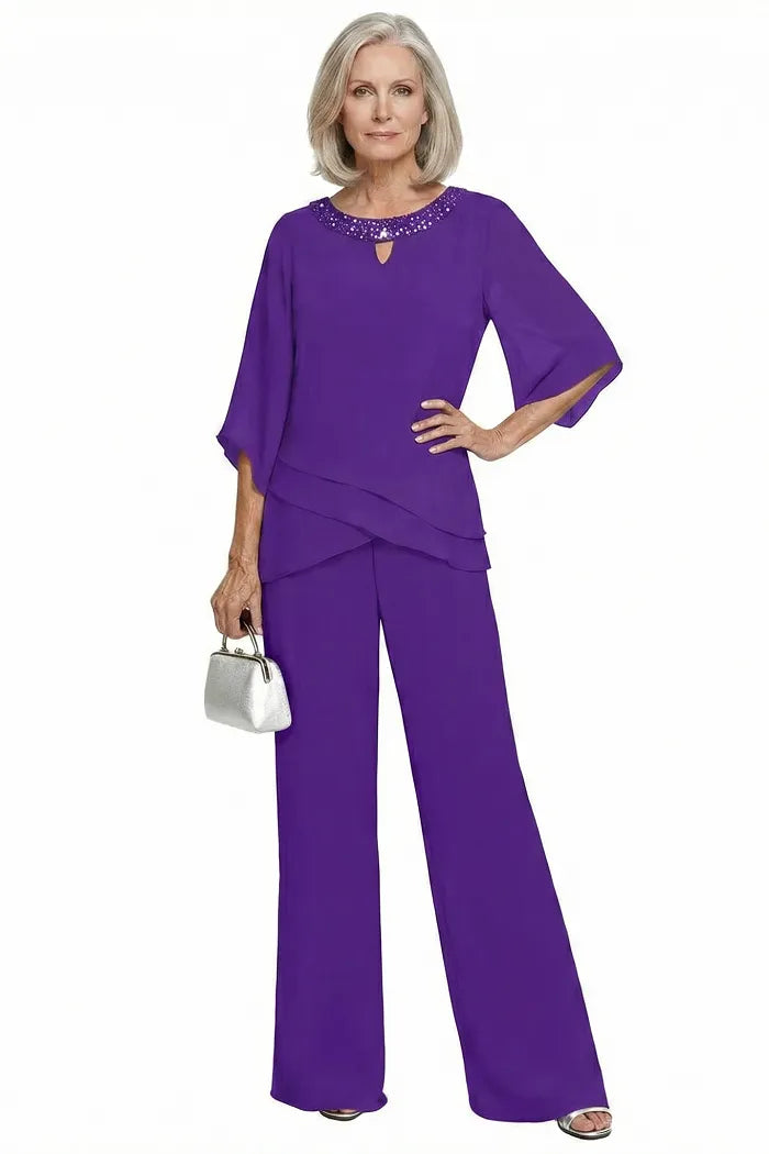 Sophisticated Loose-Fit Formal Trouser Set