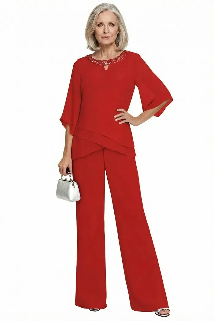 Sophisticated Loose-Fit Formal Trouser Set