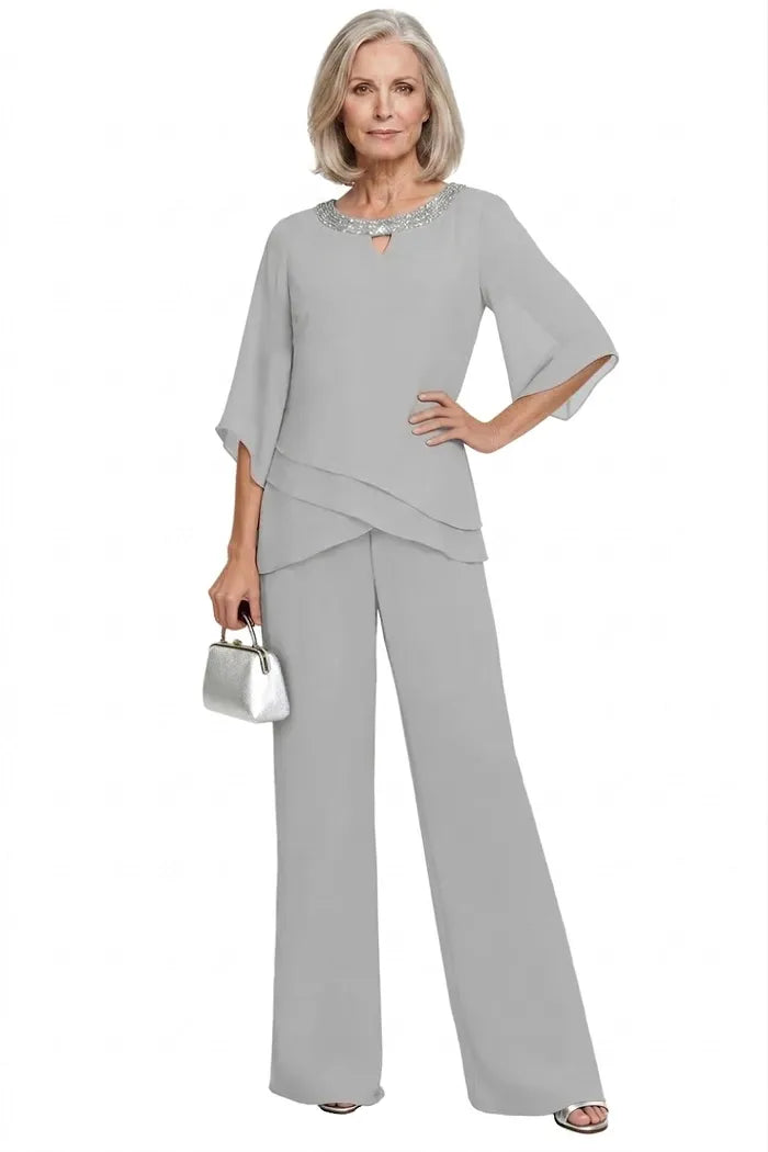 Sophisticated Loose-Fit Formal Trouser Set