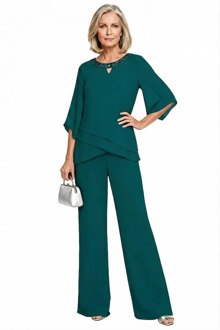 Sophisticated Loose-Fit Formal Trouser Set