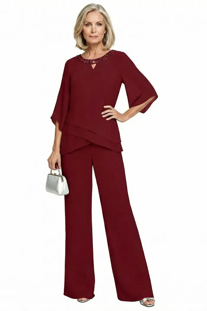 Sophisticated Loose-Fit Formal Trouser Set