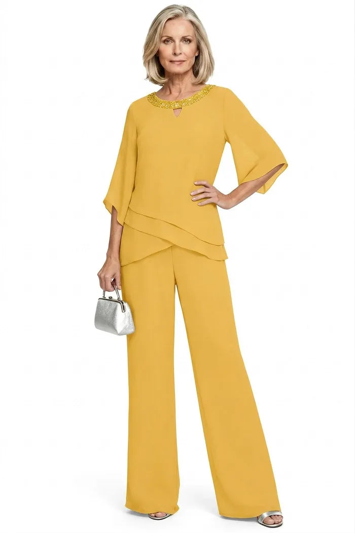 Sophisticated Loose-Fit Formal Trouser Set