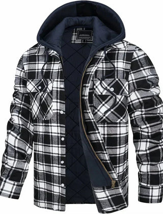 Clementine Black White Plaid flannel jacket