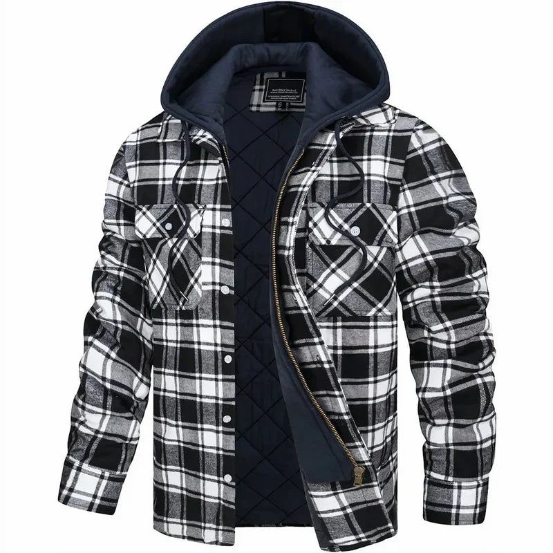 Clementine Black White Plaid flannel jacket